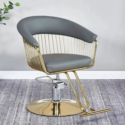 High-end stainless steel dining chair single sofa chair designer home living room wrought iron balcony