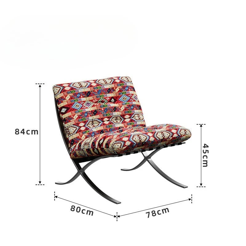Stainless Steel Relaxing Chair Sturdy and Durable Single-person Sofa Chair Modern Leisure Chair Luxury Living Room Furniture
