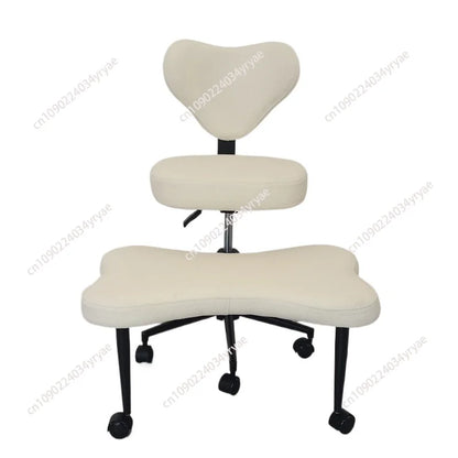 Cross Leg Chair - Meditation Chair with Wheels, ADHD Chair, Height Adjustable Seat, Adjustable Footstool