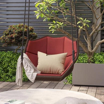 Outdoor Patio Swing Nordic Balcony Rocking Chair Indoor Adult Hanging Chairs Outdoor Single Swing Chairs Modern Hanging Basket Z
