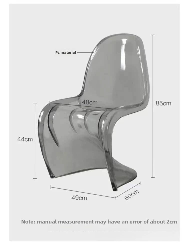 Nordic Modern Simple Creative Acrylic Plastic Dining Chair Red S Beauty Chair Crystal Transparent Pandong Chair Wow