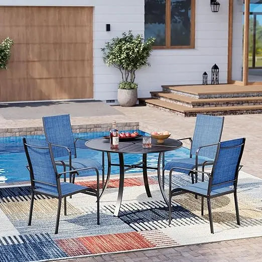 5/7/9-Piece All-Weather Rattan Patio Dining Set with 60
