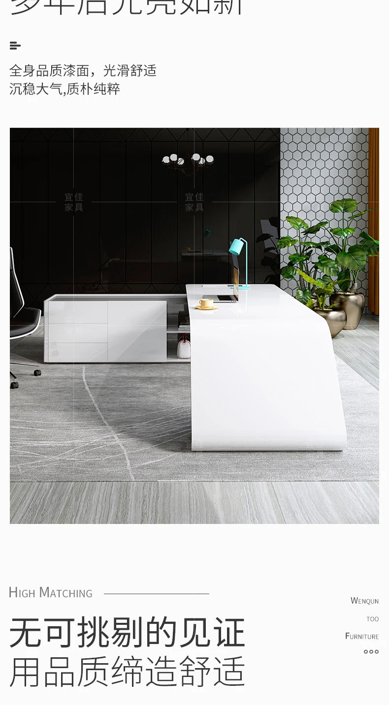 Computer Desk Corner Office Executive Multifunction Home Furniture Organizer Study Table Writing Workshop Desktop Ufficio Room