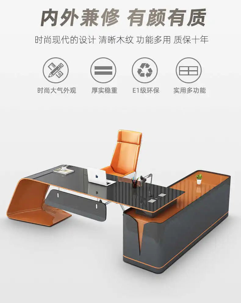 Executive Light Luxury Office Desk In Stock Designer Storage Organizer Computer Desks L Shaped Quality Bureau Meuble Furniture