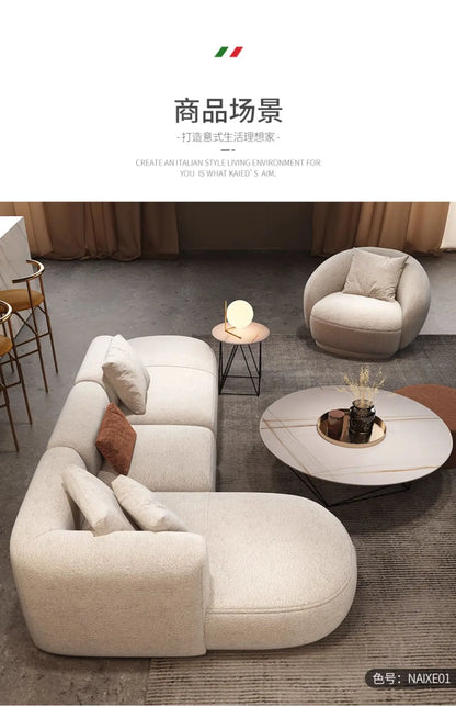 Minimalist modern white sofa