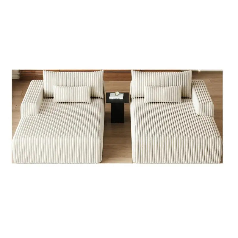Vacuum Compressed Comfy Corduroy Fluffy Sofa Set Furniture Living Room Modular Couch Modern L Shape Sectional Sofa