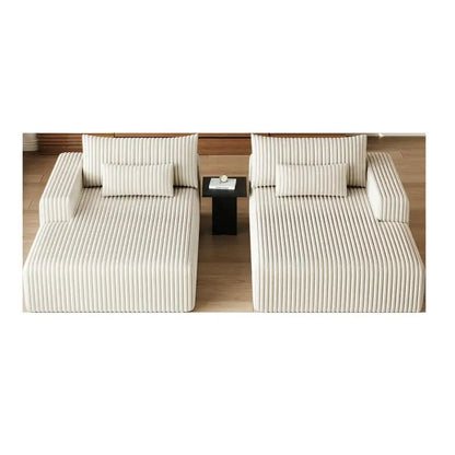 Vacuum Compressed Comfy Corduroy Fluffy Sofa Set Furniture Living Room Modular Couch Modern L Shape Sectional Sofa