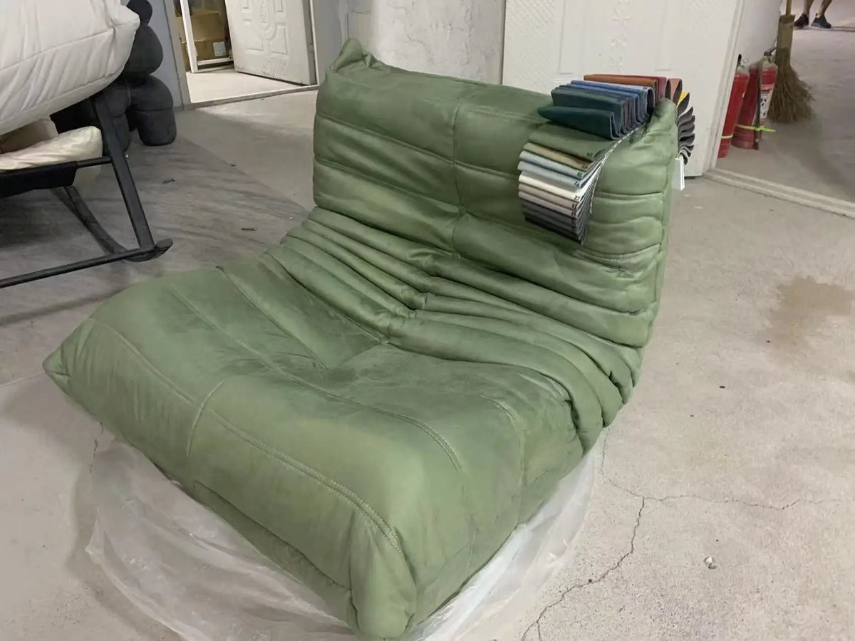 Lazy sofa, togo caterpillar sofa, light luxury, simple Internet celebrity creative chair, suede freehand space recliner
