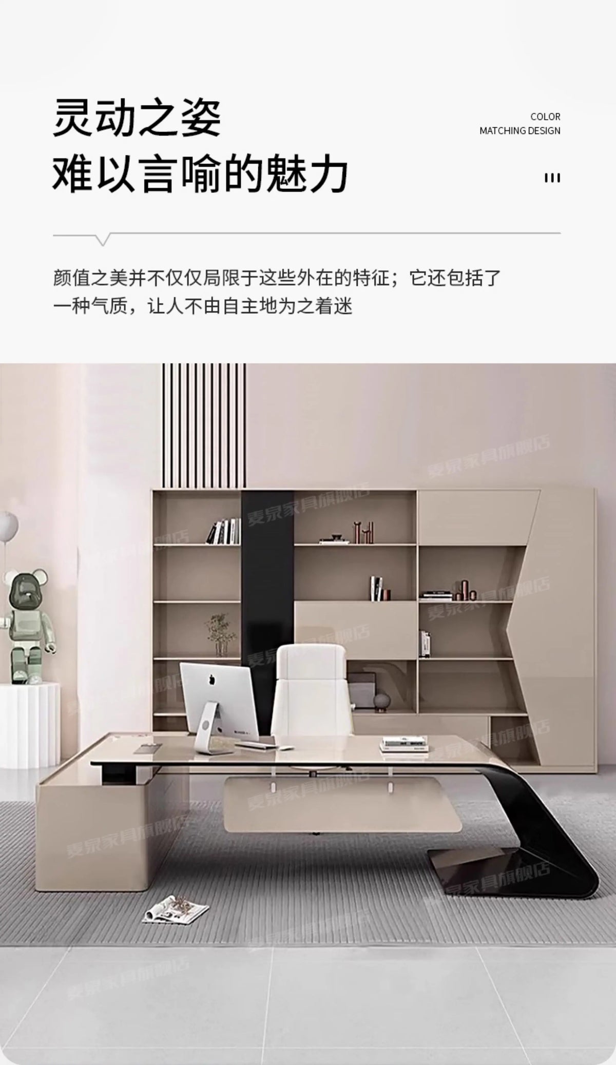Luxury Home Office Desk Computer Gaming Shelves Folding Large Office Desk Executive Reception Mesas Escritorio Trendy Furniture