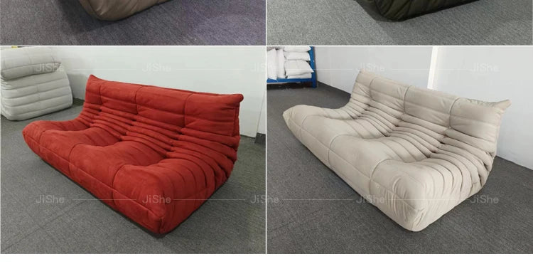 Collection house designer togo floor-to-ceiling single sofa Nordic balcony study lazy caterpillar Internet celebrity cream sofa