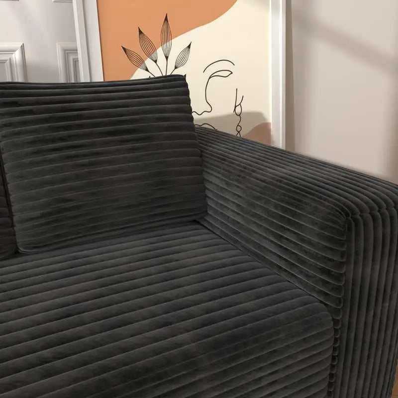 L-Shaped Cloud Sectional Sofa, Modern Modular Couch with Deep Seat, Upholstered Furniture for Living Room Bedroom, No Assembly