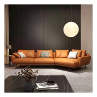 Modern Italian Leather Sectional Couch for Living Room Quality Luxury Chesterfield Three-Seater Sofa Set for Home & Hotels