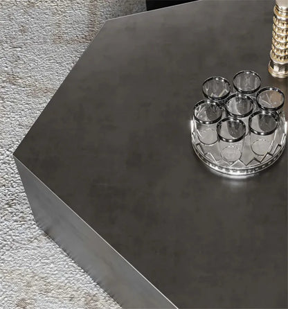 Nordic Stainless Steel Coffee Tables for Living Room Furniture Sofa Side Table Household Small Apartment Designer Coffee Table