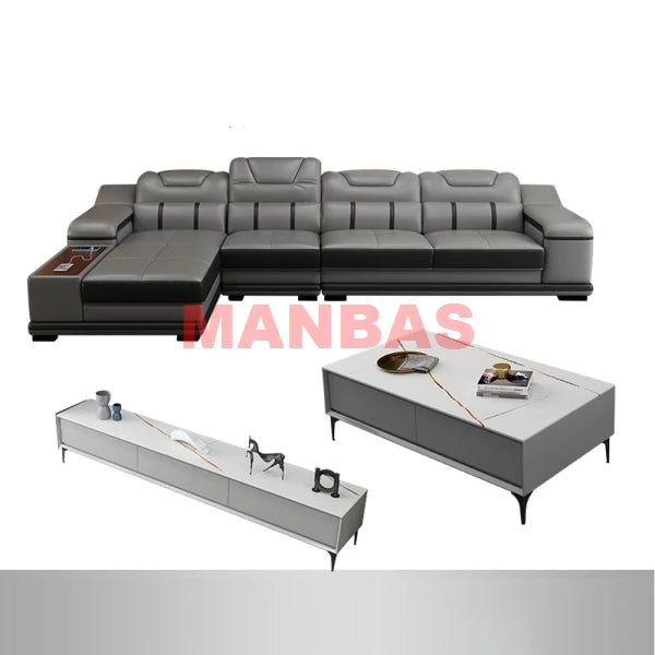 Genuine Leather Sofa Cama Leather Couch Big Sofas Sleeper Sofa Set Living Room Furniture Sofas Modernos Para Sala Sectional Sofa