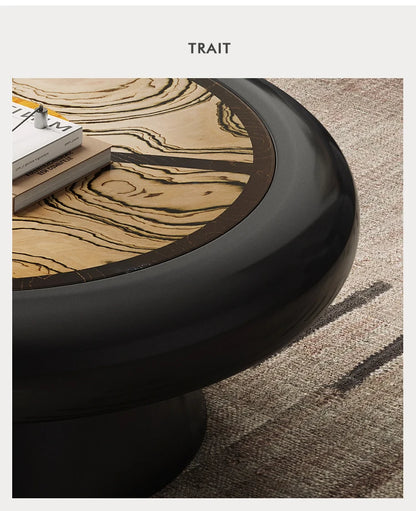 yj39 Vintage Style Living Room Solid Wood Coffee Table Set Irregular Simple Light Luxury High-End Coffee Table
