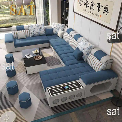 Italian Simple Modern Light Luxury Sofa Living Room Furniture White Grey Orange Corner Modular Sofa