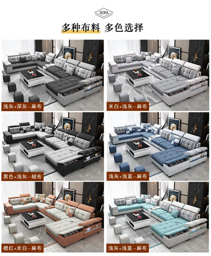 Sectional Living Room Sofas Lazy Lounge Designer Relax Sofa Multifunction Reclining Canape Salon De Luxe House Accessories