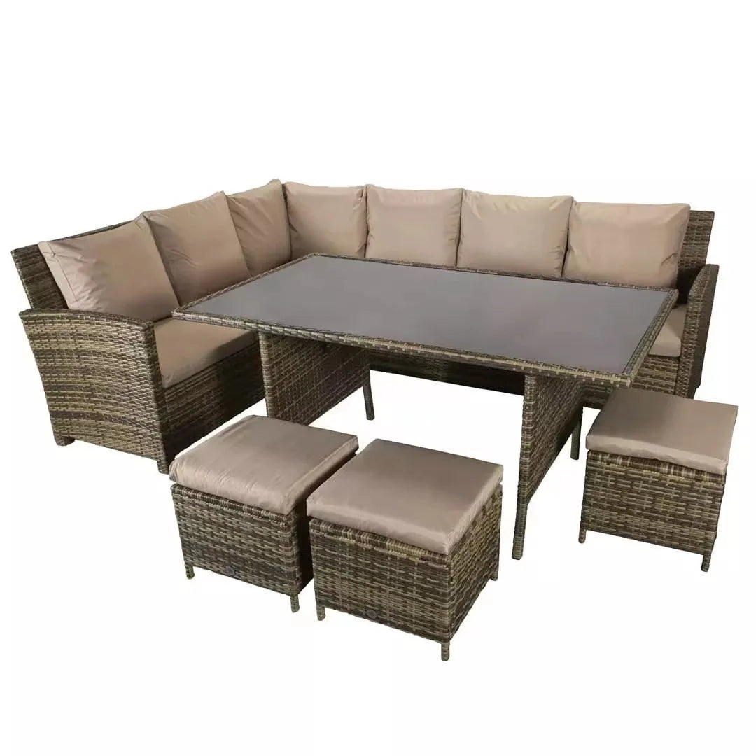 Wholesale Price Rattan Classic Outdoor Furniture Rattan Garden Furniture Wicker Sofa Set Garden Corner Sofa Set