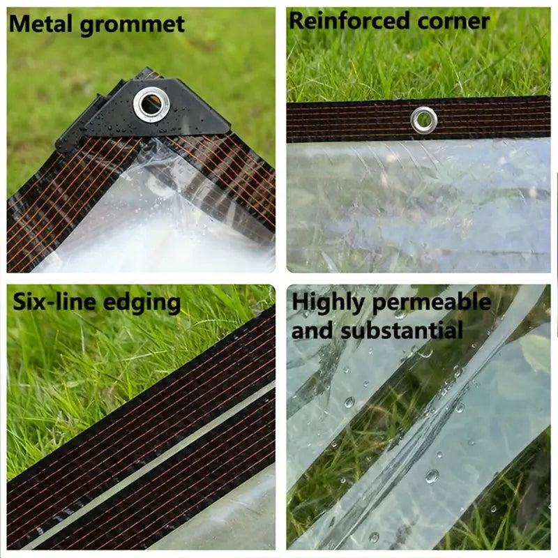 Transparent PVC Waterproof Cloth for Garden Plant Thermal Protection Rainproof Balcony Window Clear Sunshade Canopy