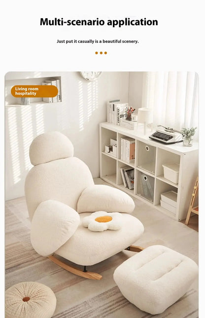 Modern Ergonomic White Chairs Minimalist Living Room Recliner Lounge Chairs Floor Bedroom Articulos Para El Hogar Home Decor