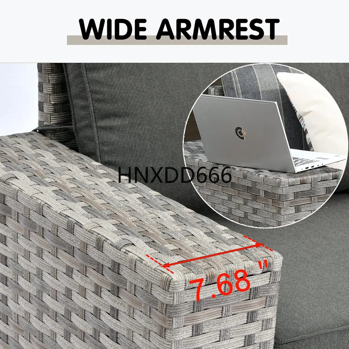 Patio Furniture Sets Outdoor Sectional Sofa with Swivel Rocking Chairs,PE Wicker Conversation Couchfor Backyard Deck Garden