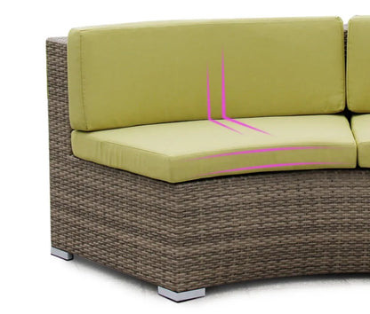 Outdoor round rattan sofa combination curved living room sofa