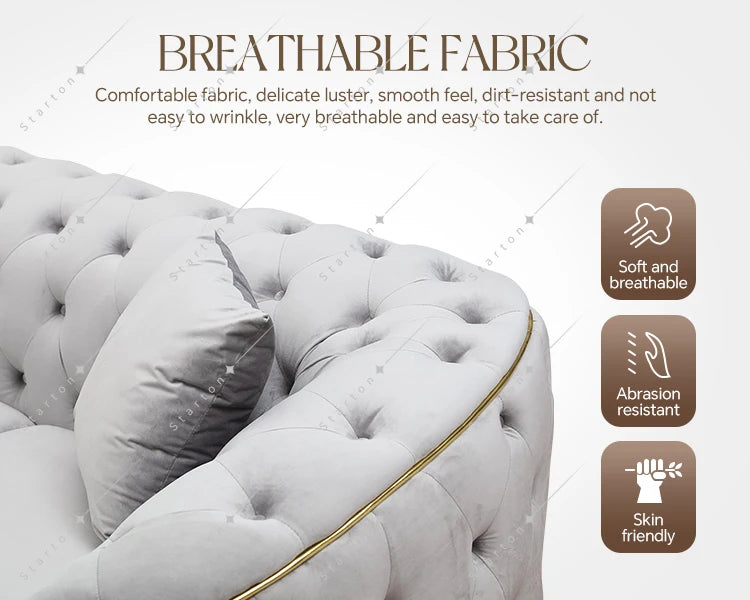 Best Manufacturer Nordic New Design Style Trend Couches Set Luxury Chesterfield Fabric Reclining Home Furniture Living Room Sofa