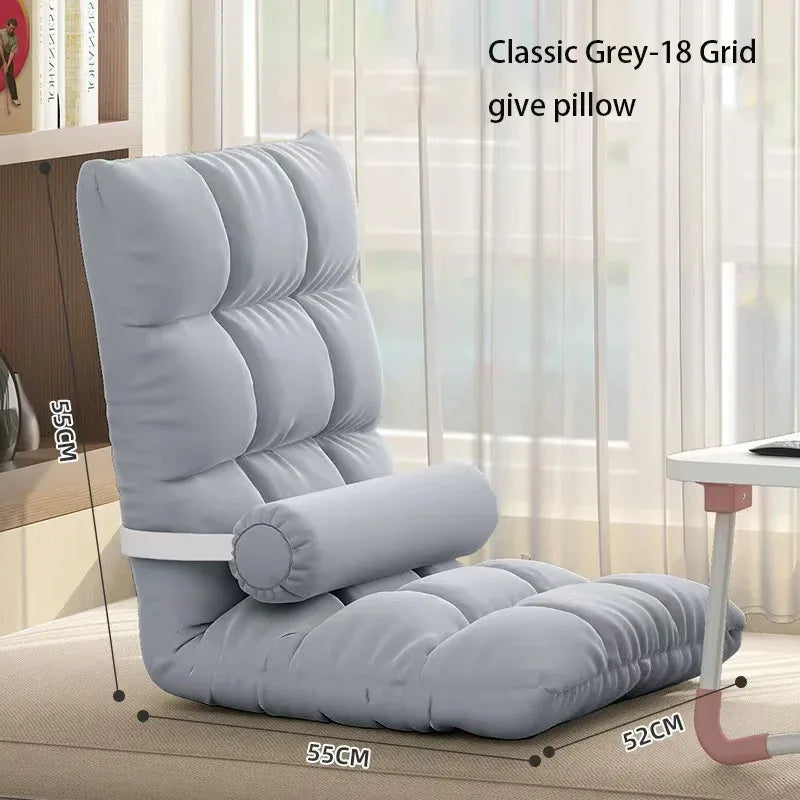 Folding Backrest Chair, Lazy Sofa, Bedroom, Dormitory, Single Seat Cushion, Bed Backrest, Bay Window, Balcony Tatami