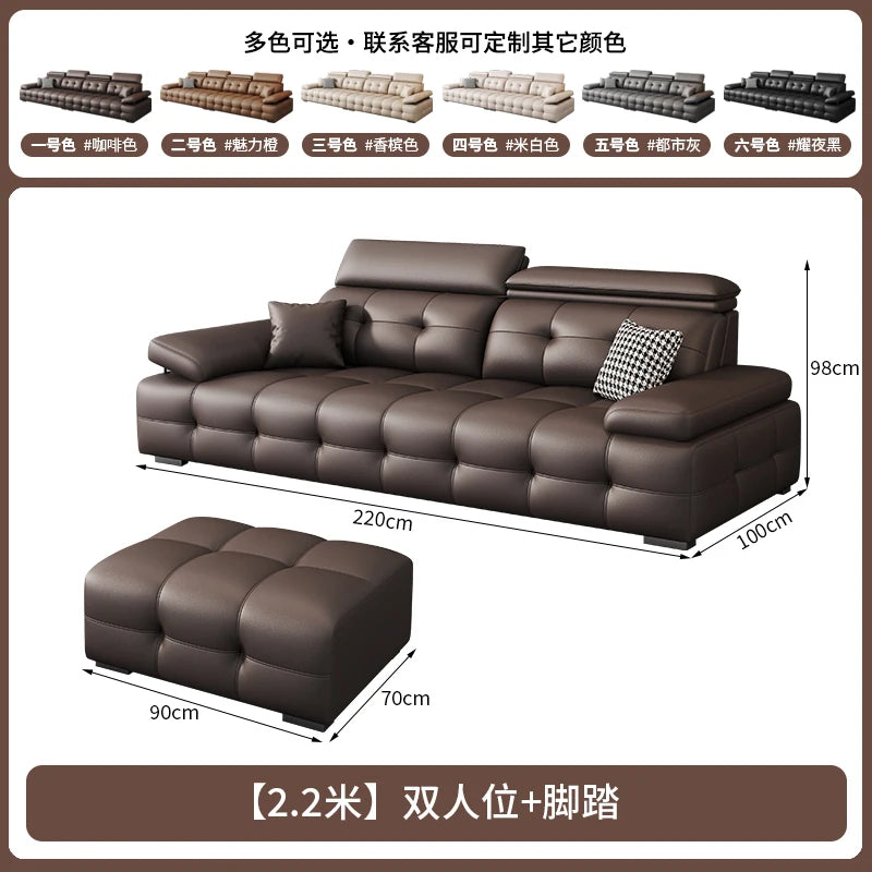 Modern Leather Living Room Sofas Couch Lazy Nordic Luxury Minimalist Living Room Sofas Lounge Designer Muebles Home Furniture