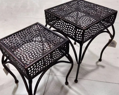 American country retro wrought iron flower pot frame balcony garden living room courtyard floor decoration flower stool