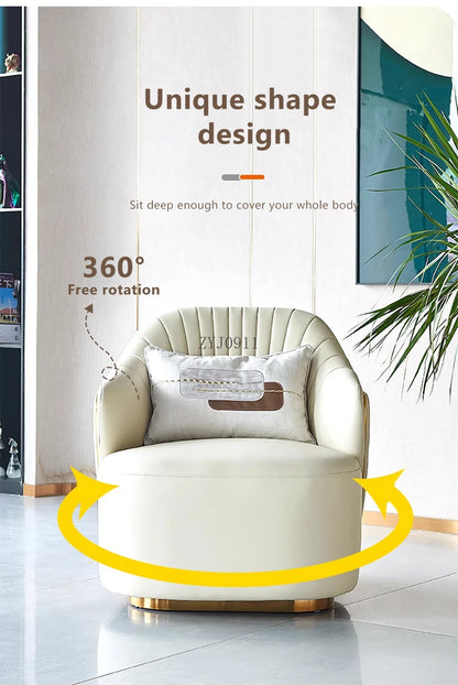 Modern Casual Rotating Leisure Chair Luxury Living Room Home Furniture Hotel Sofa Chair