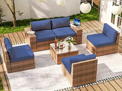#Patio Furniture Sets Luxurious Outdoor Sofa Set Furniture All Weather Garden Rattan Furniture Wicker Outdoor Rattan Sofa