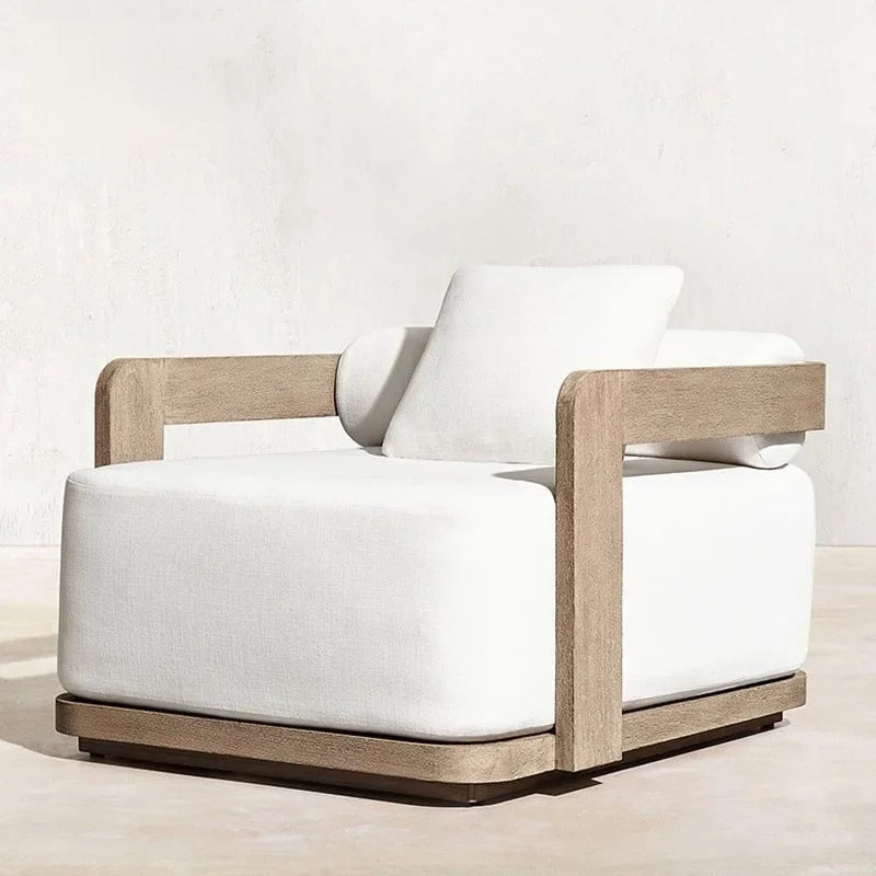 Sofa cover American teak sofa balcony garden modern combination leisure aluminum alloy outdoor