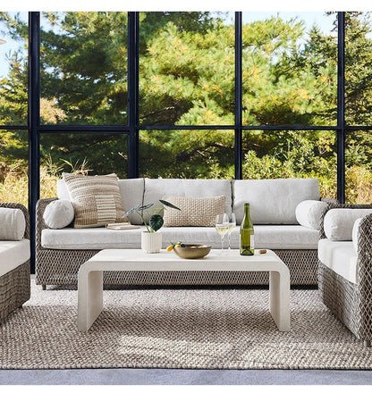 Modern Concrete Fiber Cement Tea Table  Outdoor side Table Furniture rectangle Concrete Coffee tables bench