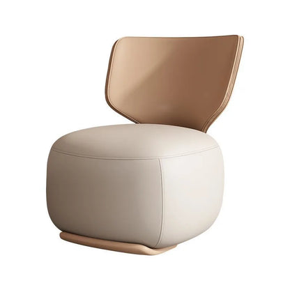 Log sofa chair Nordic living room single chair Fabric low stool Balcony casual back chair