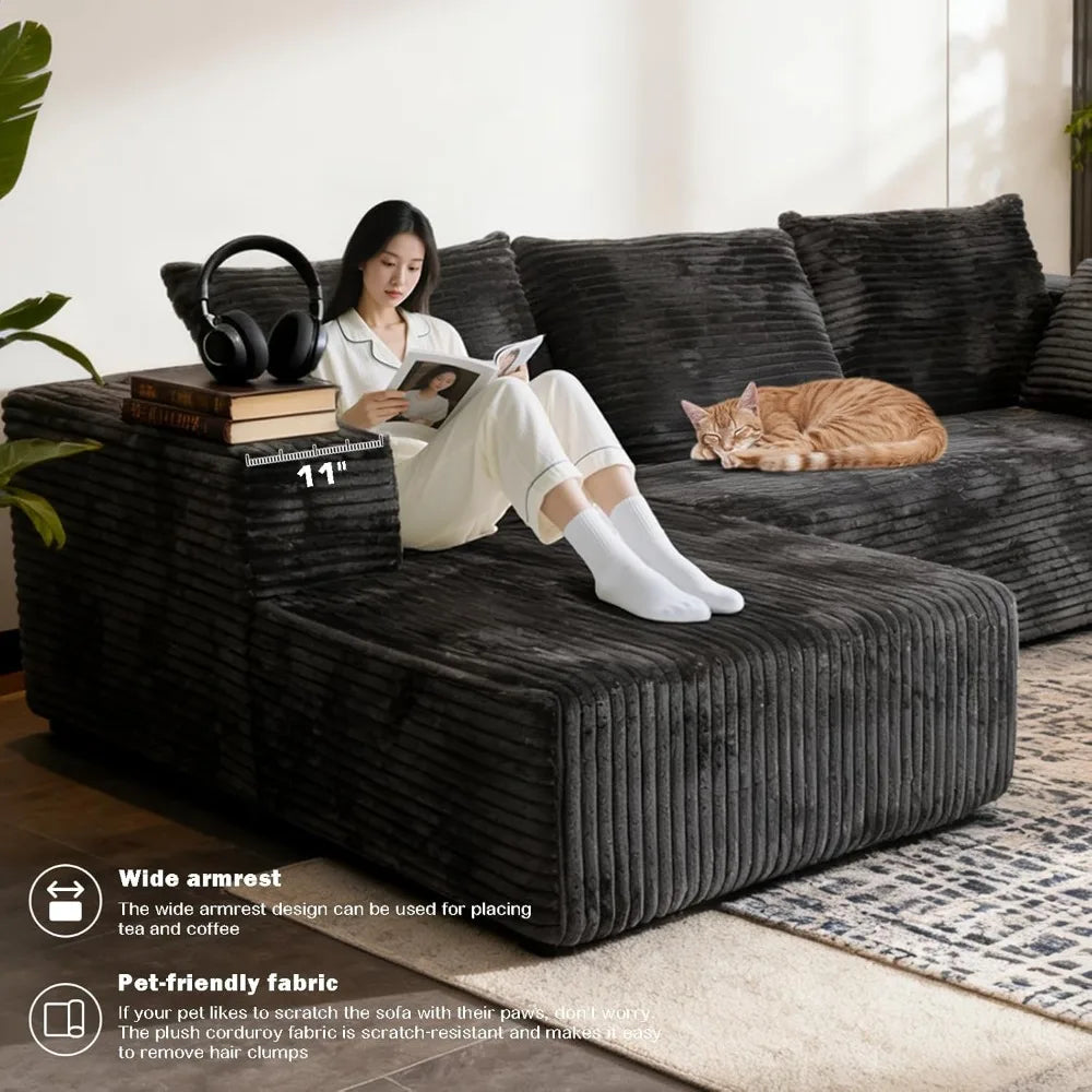 Modular Sectional Sofa Cloud Sectional Couch, 107