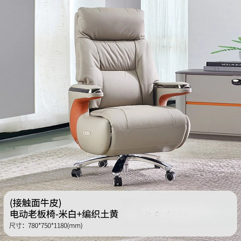 Boss chair leather office chair high-end president sedentary comfortable business class home lunch break