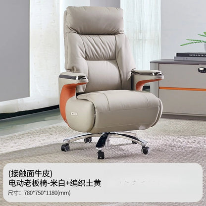 Boss chair leather office chair high-end president sedentary comfortable business class home lunch break