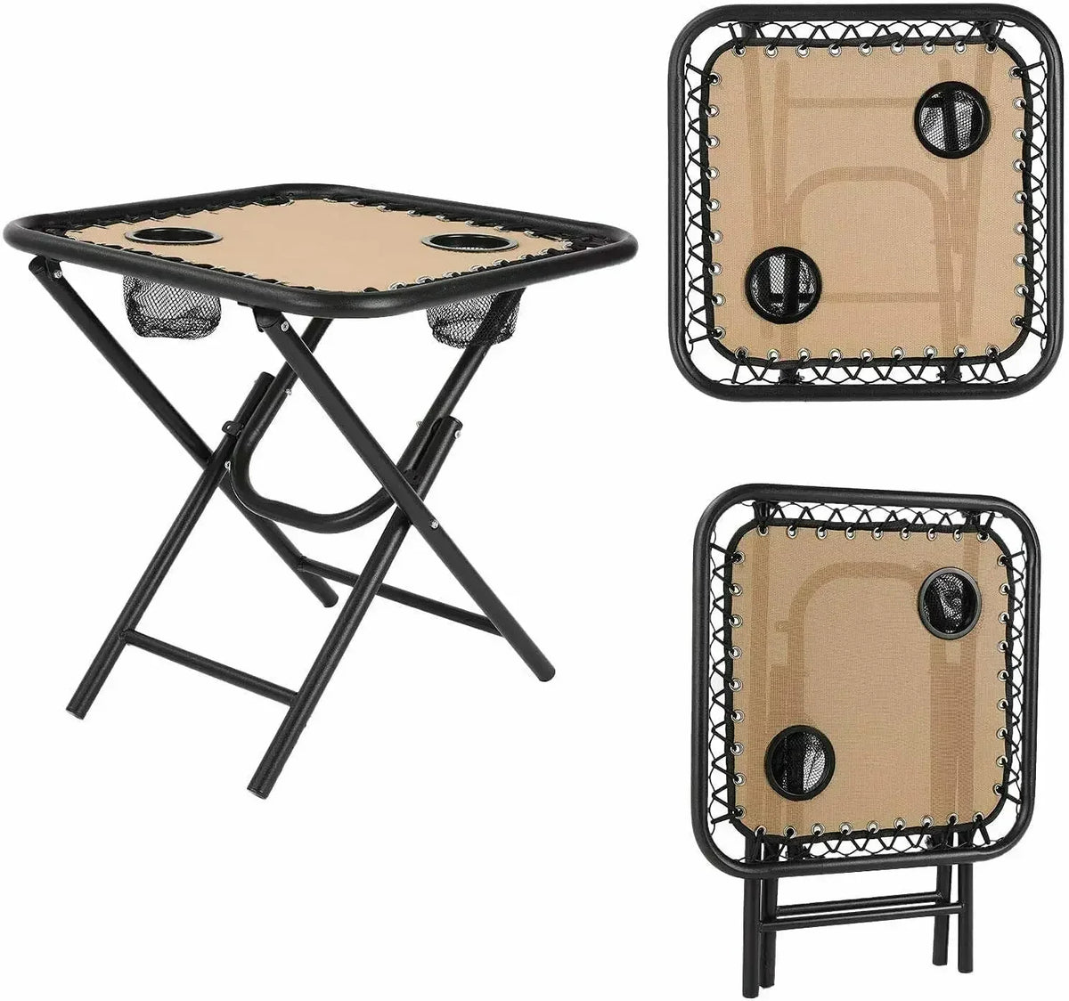 Homfa Garden Sun Lounger Set with Table Folding Adjustable Zero Gravity Recliner Chair Seat Indoor/Outdoor