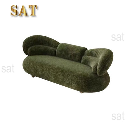 #Modern Cream Style Curved Corduroy Fabric Sectional Sofa Cloud Couch With Coffee Table Set Living Room Apartment Home Furniture