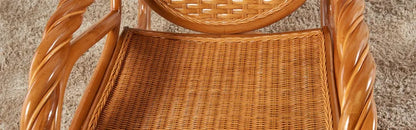 Rattan chair, rocking chair for the elderly, rocking chair for the lazy on the balcony, reclining chair, nap chair