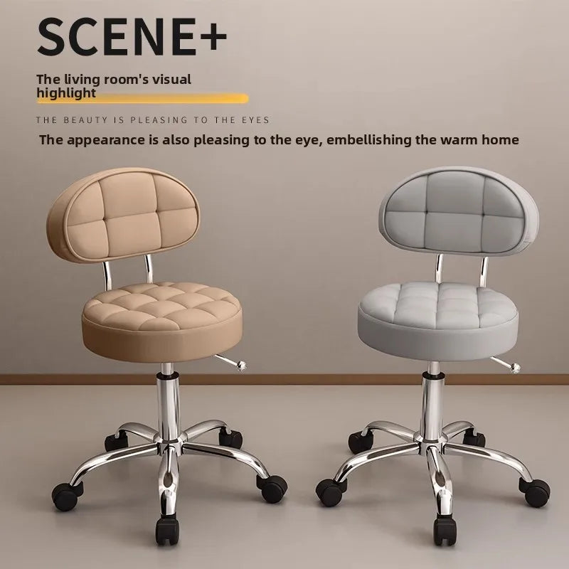 Big work stool hair cutting chair rotating lifting round stool pulley hair salon special beauty stool