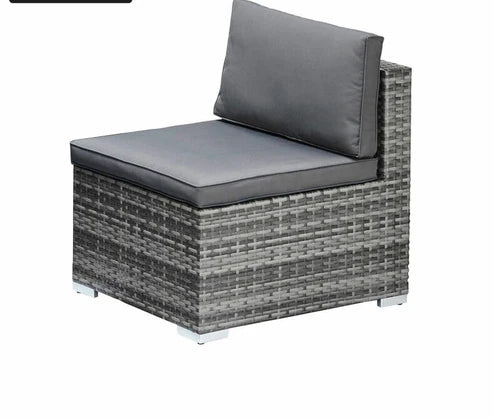 Lying bed, covered courtyard, high-end villa, outdoor rattan woven sofa bed, terrace, outdoor rattan chair