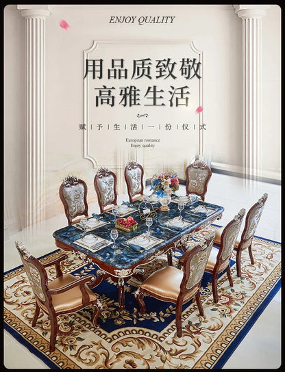 European dining table and chair combination villa household high-end small apartment dining tableT