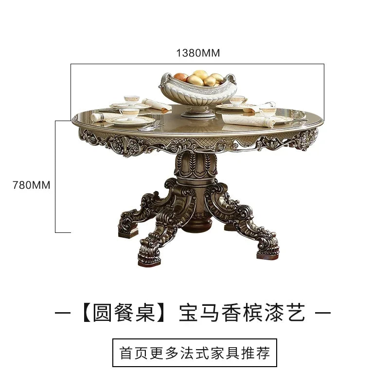 ssK178 A55 Palace French Rococo dining table and chair combination 1.9M European-style villa classical dining table luxury custo