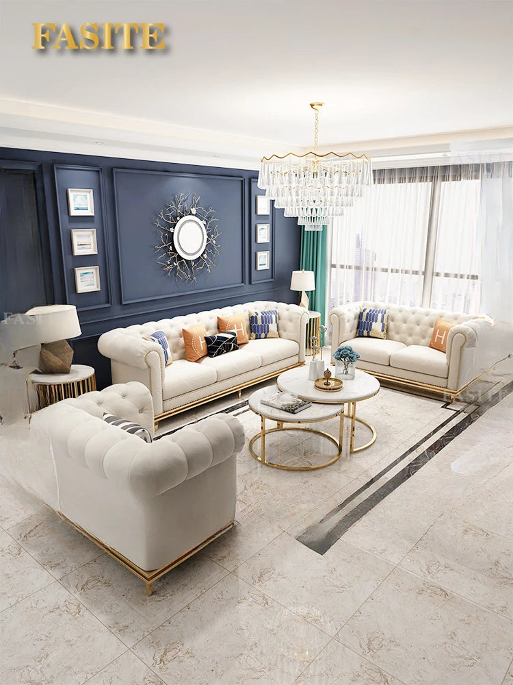 luxury Sofa Set designs couch modern living room Furniture sectionals fabric for chesterfield sofa set modernos e luxuosos