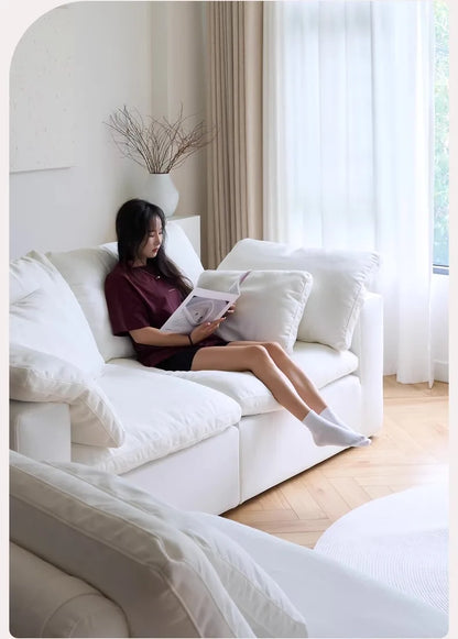 Vacuum compression cloud sofa lazy chenille fabric small apartment living room free combination module sofa furniture