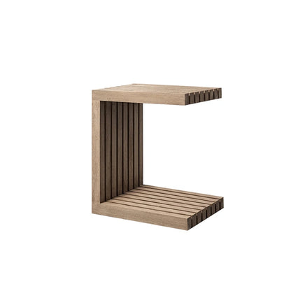 Outdoor Garden Villa Waterproof Teak Aluminum Sofa Sunbed and Coffee Table Combination Furniture