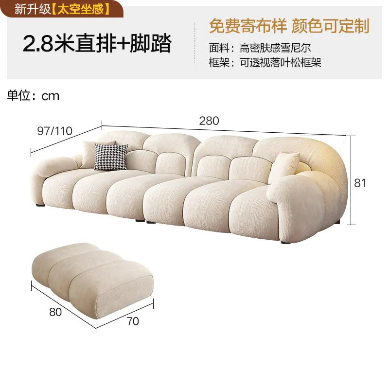 Big Size Living Room Sofa Luxury Italian Full Luxury Armchair Couch Cloud 2 People Corner Floor Reclining Furniture Decoration