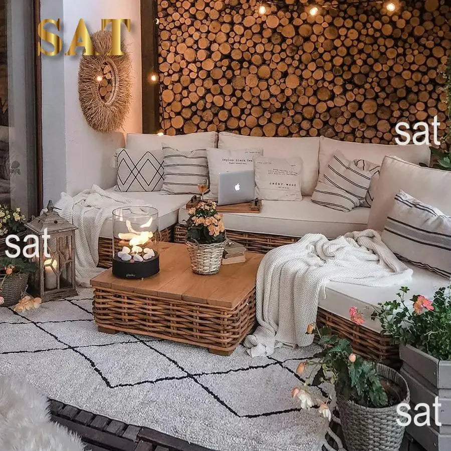 Outdoor sofa courtyard South East Asia wind B & B terrace Sun room Garden balcony Leisure area Sofa rattan furniture